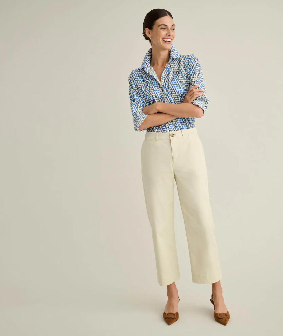 Stretch Twill Ava Cropped Pant