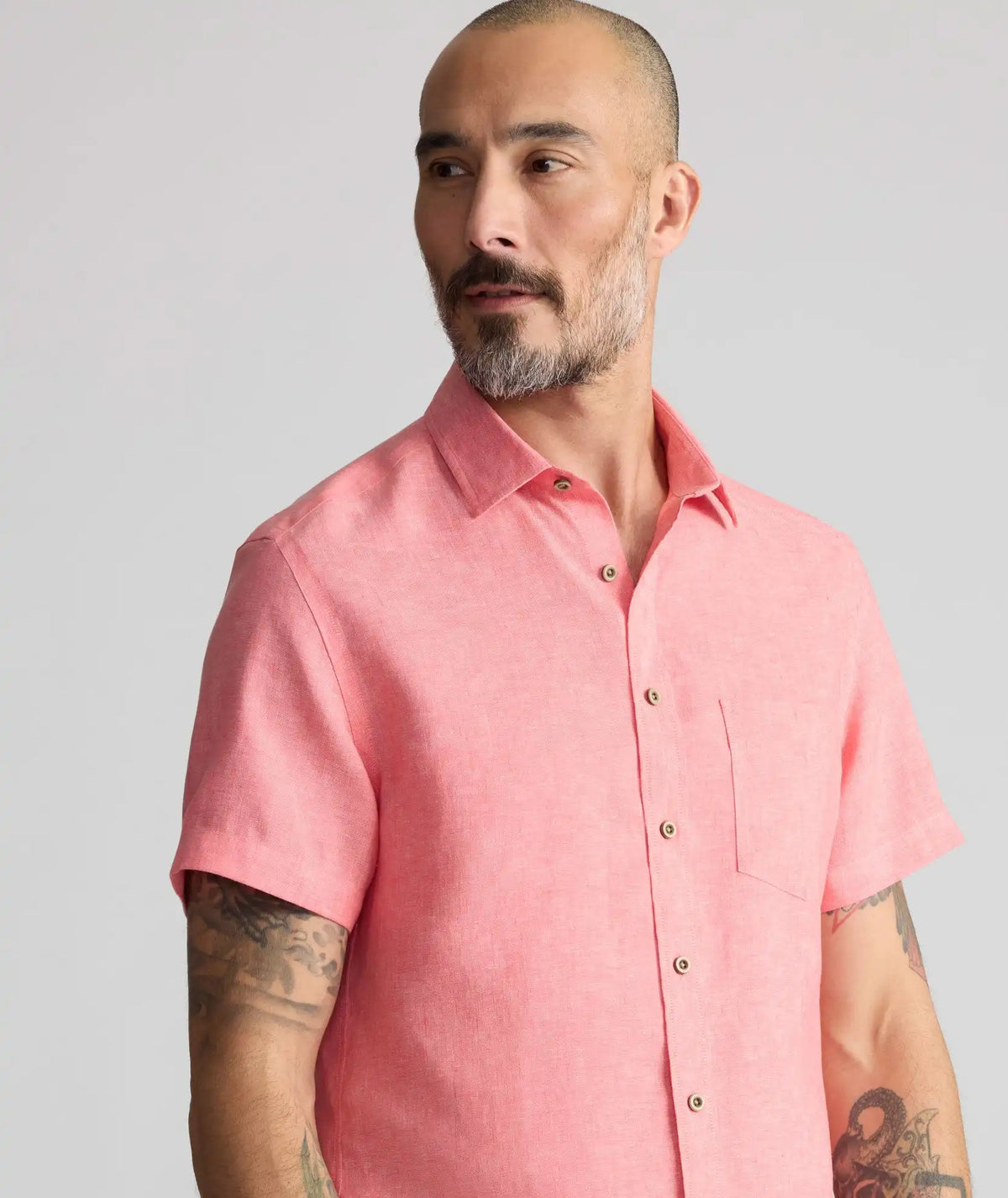 Wrinkle-Resistant Linen Short-Sleeve Cameron Shirt