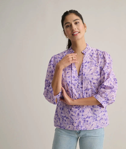 Cotton V-Neck Charlie Shirt