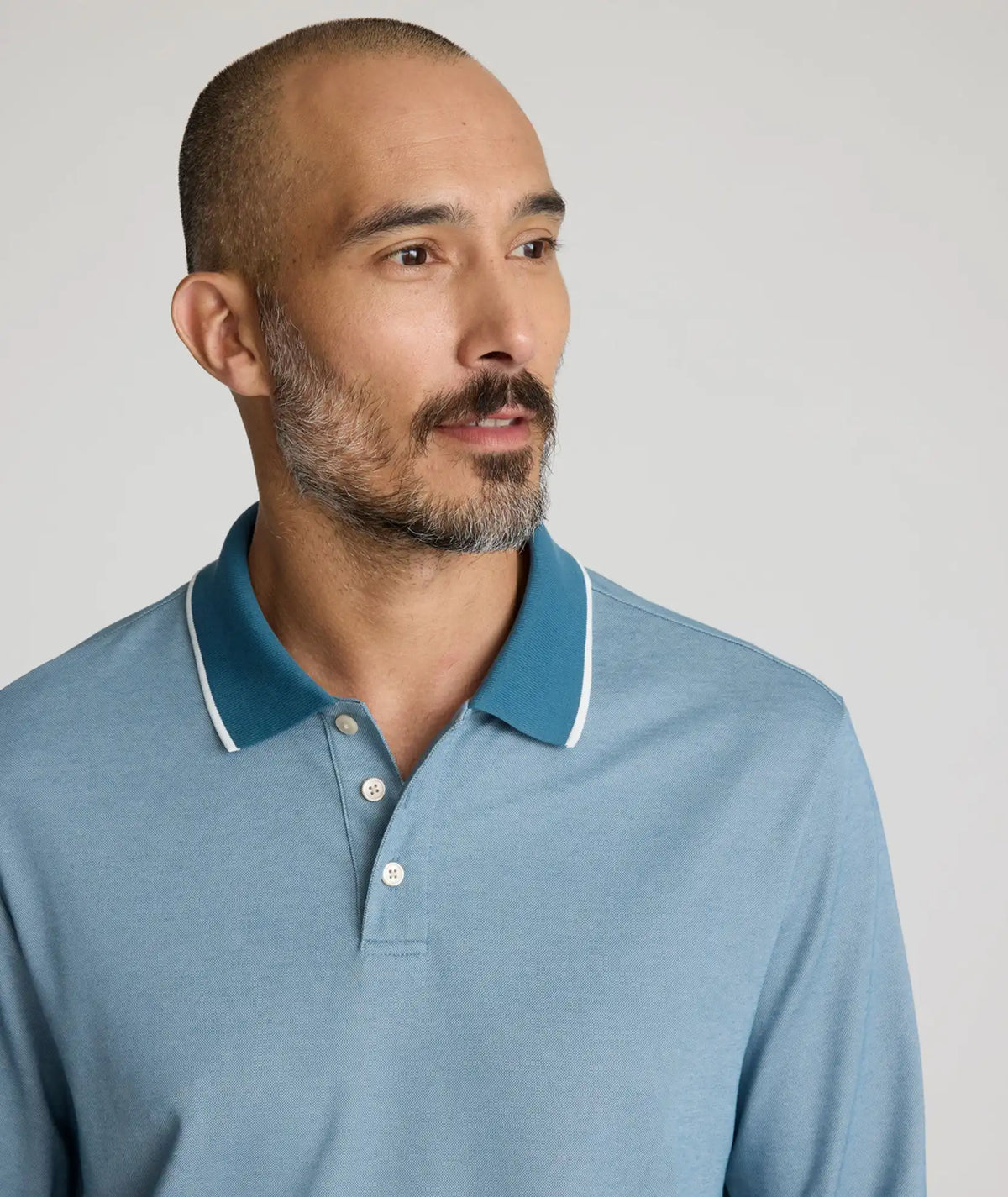 Tipped Performance Long-Sleeve Polo - FINAL SALE