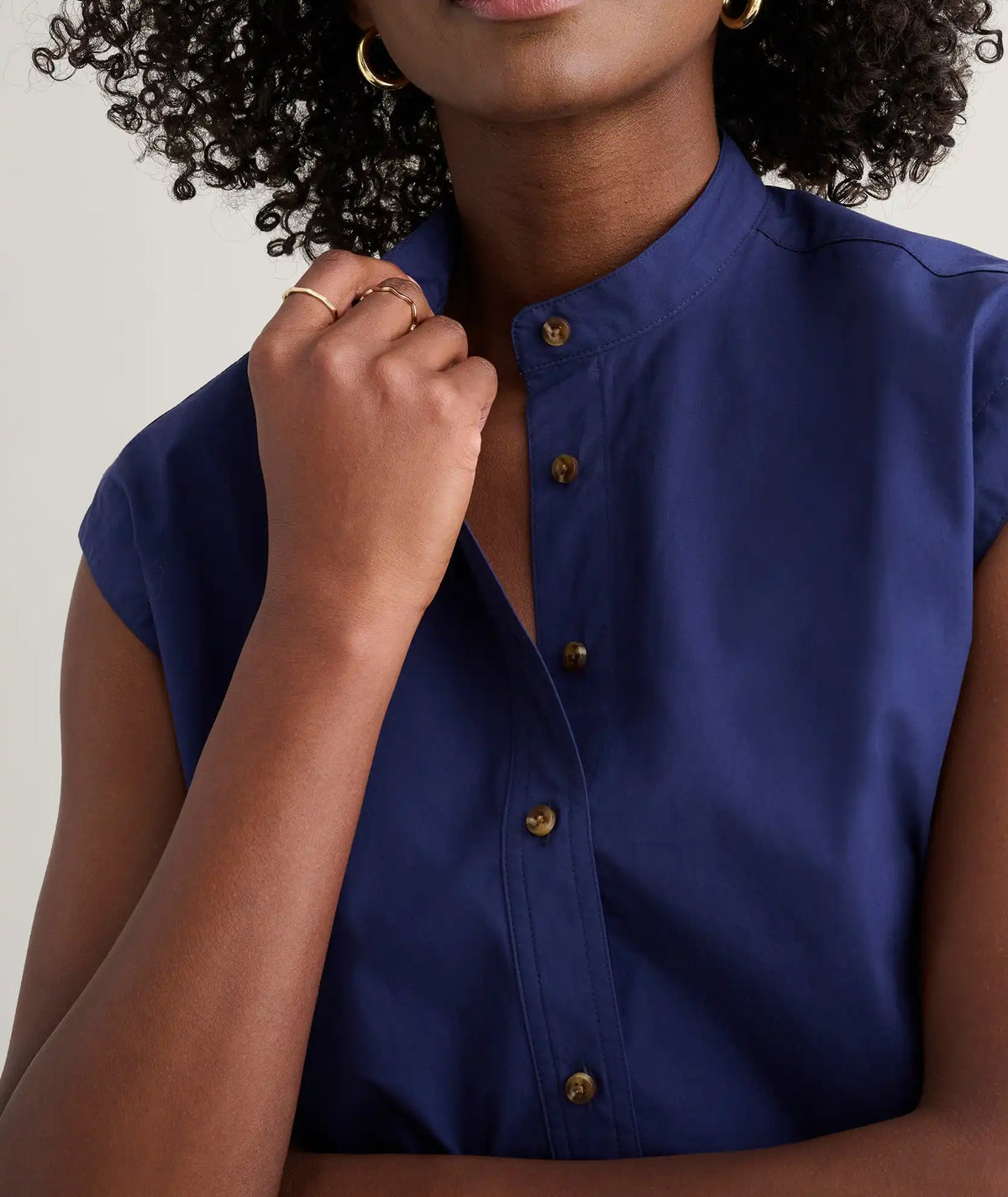 Cotton Poplin Drawstring Elsa Shirt