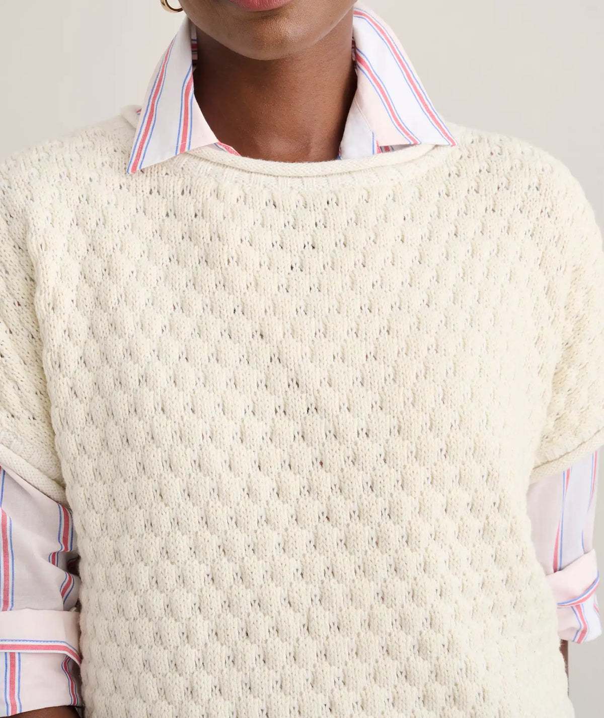 Cotton Cap Sleeve Emily Sweater