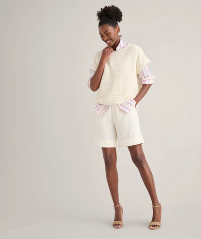 Cotton Cap Sleeve Emily Sweater