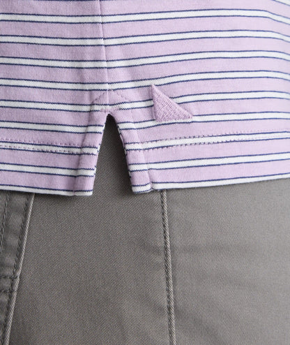 Striped Jersey Performance Polo