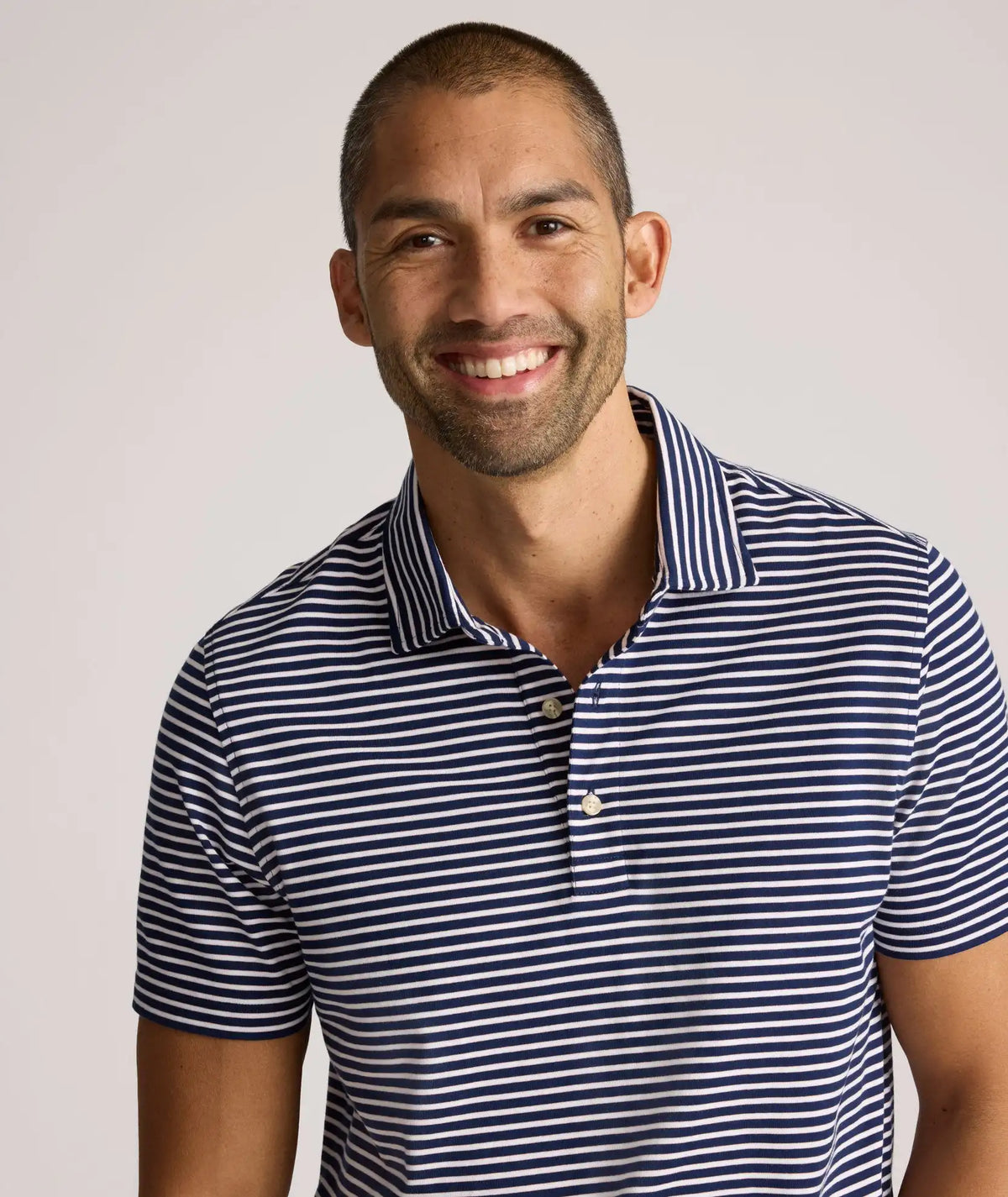 Striped Jersey Performance Polo - FINAL SALE
