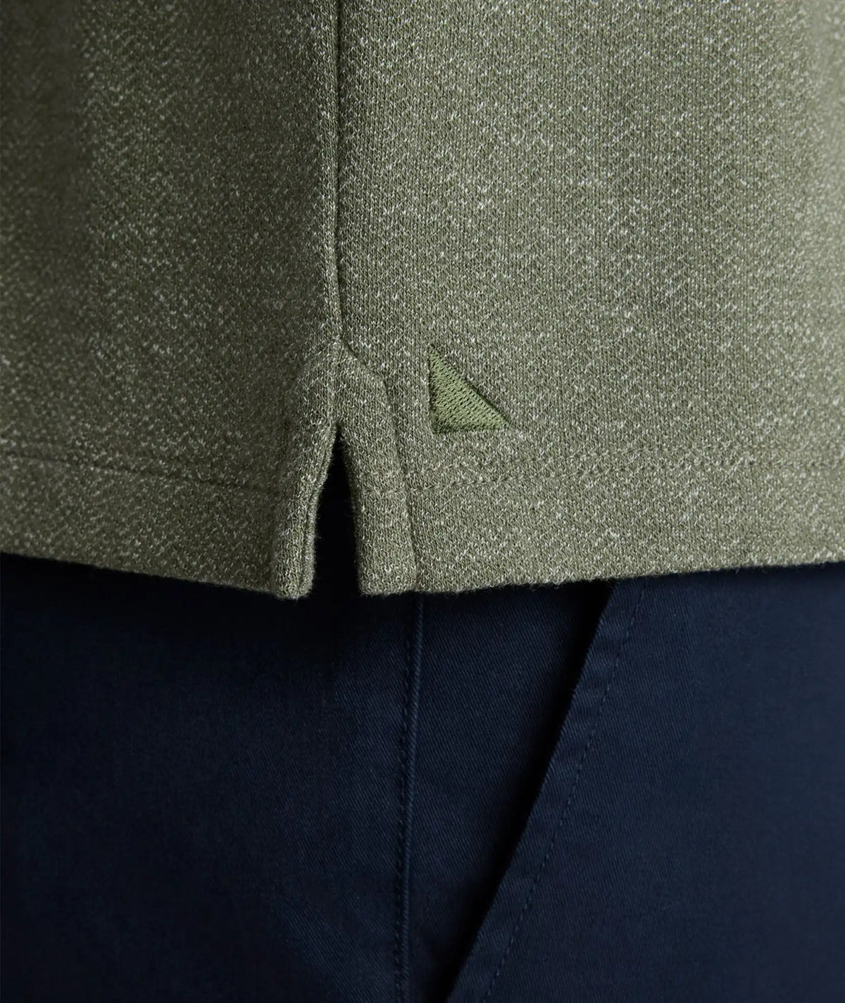Stretch Cotton Herringbone Henley - FINAL SALE
