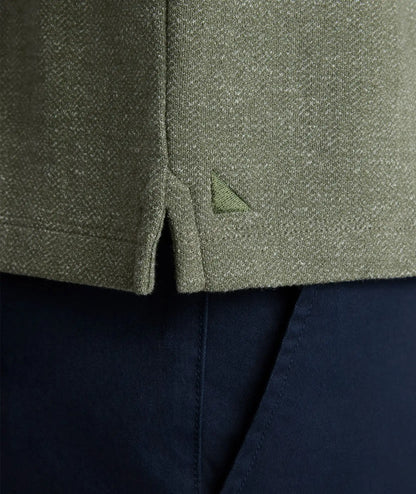 Stretch Cotton Herringbone Henley - FINAL SALE