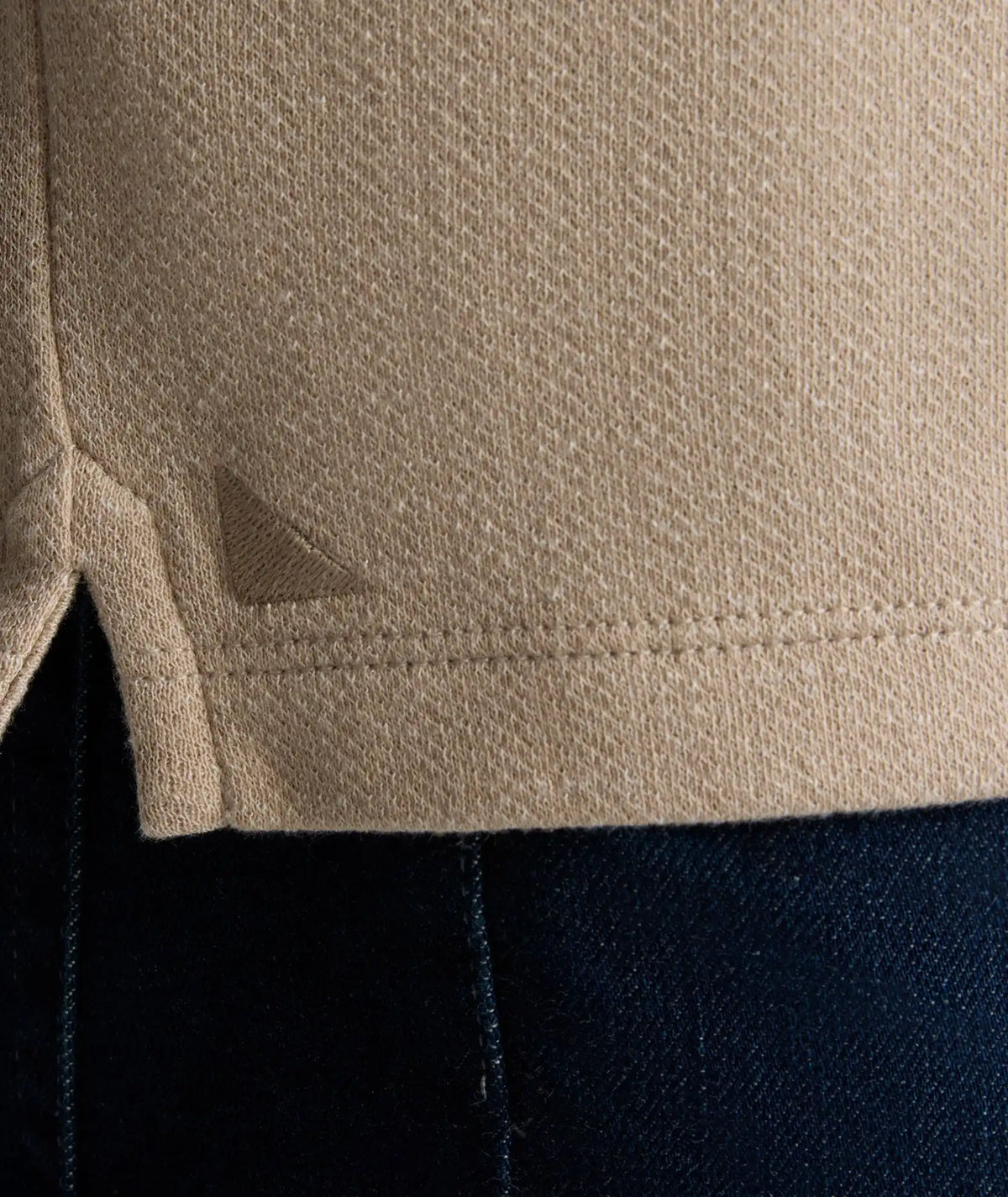 Stretch Cotton Herringbone Henley - FINAL SALE
