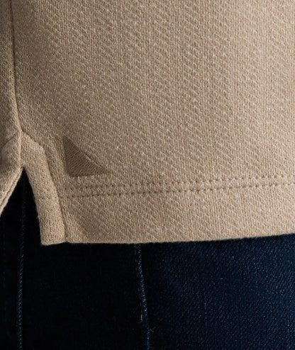 Stretch Cotton Herringbone Henley - FINAL SALE