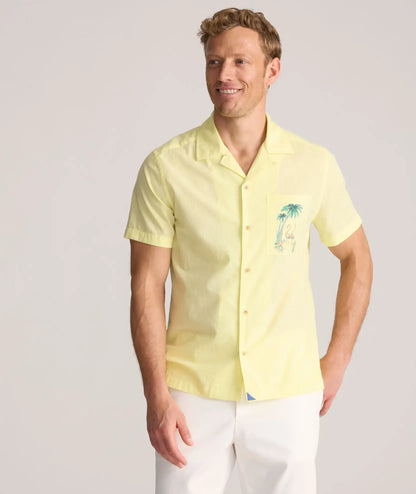 Vintage Wash Short-Sleeve Camp Collar Shirt