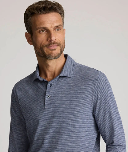 Jersey Slub Long-Sleeve Polo - FINAL SALE