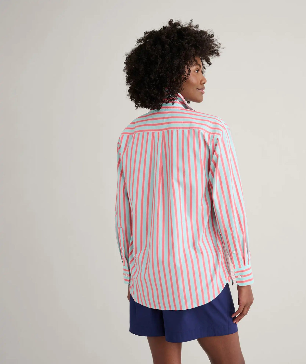 Stretch Cotton Poplin Relaxed Fit Melanie Shirt