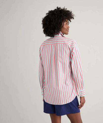 Stretch Cotton Poplin Relaxed Fit Melanie Shirt
