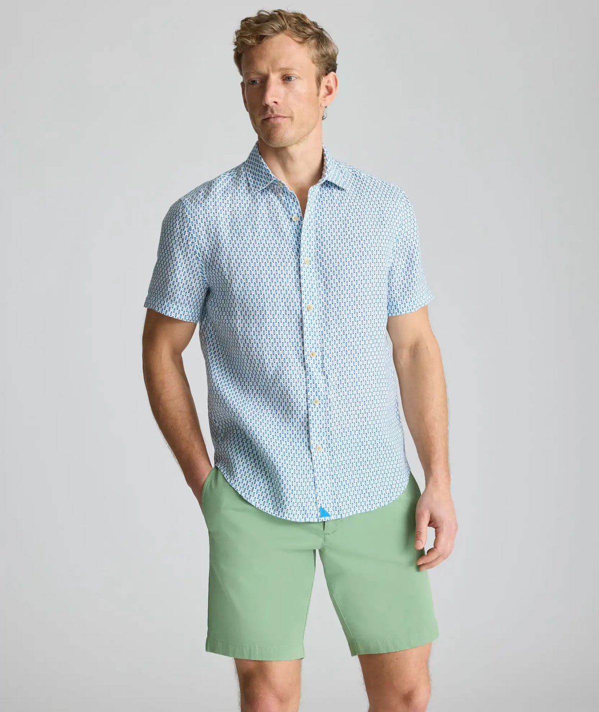 Linen Short-Sleeve Redcroft Shirt - FINAL SALE