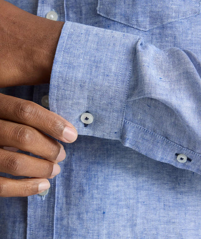 Wrinkle-Resistant Linen Vin Santo Shirt